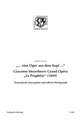 "... eine Oper aus dem Kopf ...". Giacomo Meyerbeers Grand Opéra "Le Prophète" (1849)