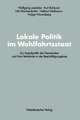 Lokale Politik im Wohlfahrtsstaat: Zur Sozialpolitik der Gemeinden und ihrer Verbände in der Beschäftigungskrise