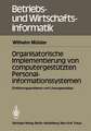 Organisatorische Implementierung von computergestützten Personalinformationssystemen: Einführungsprobleme und Lösungsansätze