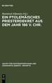 Ein ptolemäisches Priesterdekret aus dem Jahr 186 v. Chr.: Eine neue Version von Philensis II in Kairo