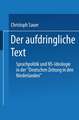 Der aufdringliche Text: Sprachpolitik und NS-Ideologie in der „Deutschen Zeitung in den Niederlanden“