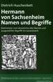 Hermann von Sachsenheim  Namen und Begriffe