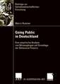 Going Public in Deutschland: Eine empirische Analyse von Börsengängen auf Grundlage der Behavioral Finance