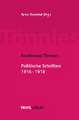 Ferdinand Tönnies: Politische Schriften 1916 -1918