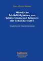 Mündliche Erklärfähigkeiten von Schülerinnen und Schülern der Sekundarstufe I