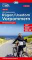 ADFC-Radtourenkarte 4 Rügen/Usedom Vorpommern 1:150.000, reiß- und wetterfest, E-Bike geeignet, GPS-Tracks Download, mit Kilometer-Angaben