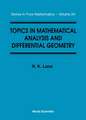 Topics in Mathematical Analysis and Diff