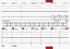 rido/idé 7036133905 Querterminbuch Modell septant (2025)| 2 Seiten = 1 Woche| 305 × 105 mm| 128 Seiten| Kunststoff-Einband Reflection| grau