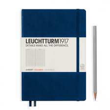 Agendă nedatată Leuchtturm Medium (A5): Navy, pagini cu pătrățele