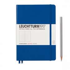 Agendă nedatată Leuchtturm Medium (A5): Albastru royal, pagini punctate