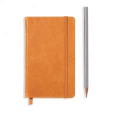 Agendă nedatate Leuchtturm din piele naturală (rigid cover, in a gift box): Cognac, Pocket, pagini punctate