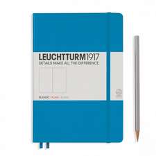 Agendă nedatată Leuchtturm Medium (A5): Azure, pagini albe