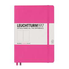 Agendă nedatată Leuchtturm Medium (A5): New Pink, pagini albe