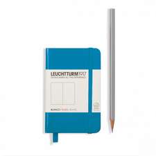 Agendă nedatată Leuchtturm MINI (A7): Azure, pagini liniate