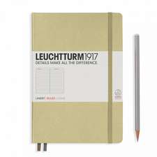 Agendă nedatată Leuchtturm Medium (A5): Sand, pagini liniate