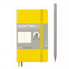 Agendă nedatată Leuchtturm Pocket (A6): Lemon, pagini albe