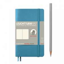 Agendă nedatată Leuchtturm Pocket (A6): Albastru nordic, pagini punctate