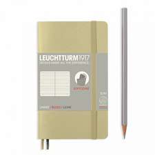 Agendă nedatată Leuchtturm Pocket (A6): Sand, pagini liniate