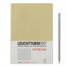 Agendă nedatată Leuchtturm Jottbook: Sand, Medium, pagini cu pătrățele