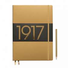 Agende Leuchtturm Special Metallic Edition 1917 (Hardcover): Gold, Master Slim, pagini liniate