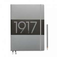 Agende Leuchtturm Special Metallic Edition 1917 (Hardcover): Silver, Master Slim, pagini punctate