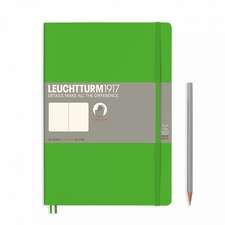 Agendă nedatată Leuchtturm Composition (B5): Fresh Green, pagini albe