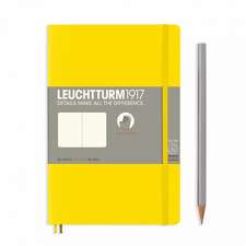 Agendă Leuchtturm Notes Paperback (B6+): Lemon, pagini albe