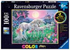 Einhörner im Mondschein. Color Star Line Puzzle 100 Teile XXL