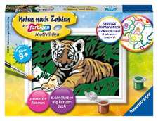 Malen nach Zahlen Süßer Tiger