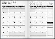 Brunnen 1072621905 Buchkalender TimeCenter Modell 726 (2025)| 2 Seiten = 1 Monat| A5| 272 Seiten| Baladek-Einband| schwarz