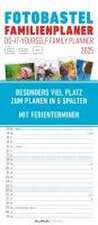 Foto-Bastel-Familienplaner 2025 - Bastelkalender zum Aufhängen - 19,5x45 cm - datiert - mit 5 Spalten - Fotokalender - Familienkalender - Wandkalender