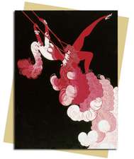 Trapeze (Erté) Greeting Card: Pack of 6