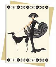 Symphony In Black (Erté) Greeting Card: Pack of 6