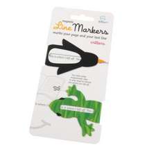 Line Markers (Critters/Pinguin&Frosch) | Magnetische Lesezeichen | 2er Set