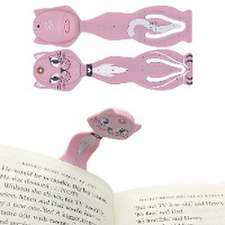 Flexilight Animal Leselicht (Pink Katze) | | 2 in 1 Leselampe & Lesezeichen | LED Leselicht | Geschenk für Leser, Buchliebhaber | Deutsche Ausgabe