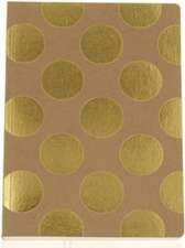 Shimmer Large Gold Polka Kraft A5 Notebo