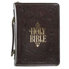 Bible Cover - Lux-Leather - Holy Bible - Brown - Large