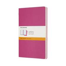 Set Of 3 Moleskine Large Ruled Cahier Journals: Kinetic Pink