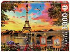 Educa Puzzle. Sunset in Paris 3000 Teile