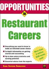 Opportunities in Restaurant Careers