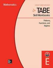 Tabe Skill Workbooks Level E: Patterns, Functions, and Algebra (10 Copies)