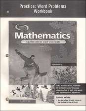 Mathematics: Applications and Concepts, Course 2, Practice: Word Problems Workbook