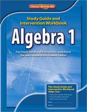 Algebra 1 Study Guide and Intervention Workbook