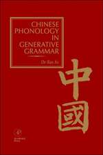 Chinese Phonology in Generative Grammar