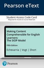 Making Content Comprehensible for English Learners: The Siop Model, Enhanced Pearson Etext -- Access Card