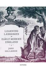 Learning Languages in Early Modern England