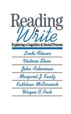 Reading-to-Write: Exploring a Cognitive and Social Process