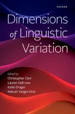 Dimensions of Linguistic Variation