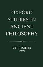 Oxford Studies in Ancient Philosophy: Volume IX: 1991