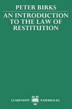 An Introduction to the Law of Restitution